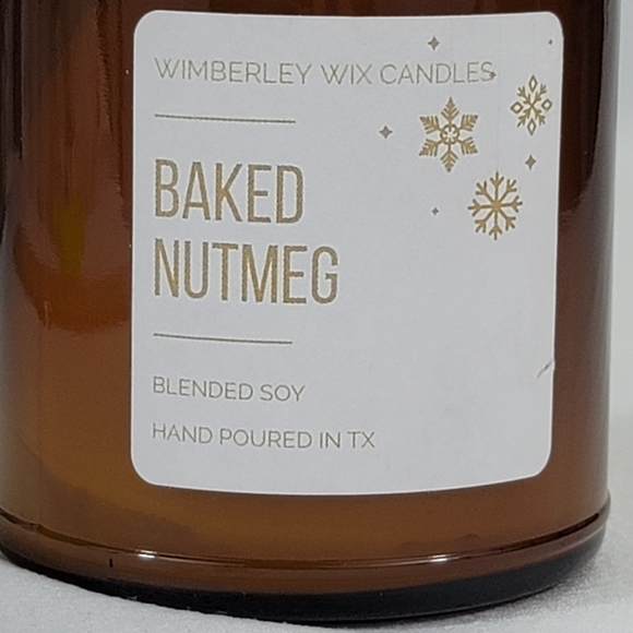 Wimberley Wix Candles BAKED NUTMEG Blended Soy One-Wick Jar Candle - Picture 2 of 7